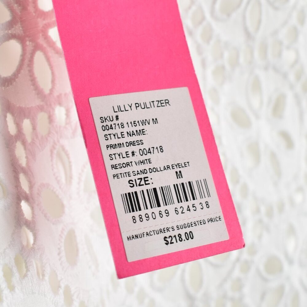 Lilly Pulitzer Primm Sand Dollar Eyelet Shift Dress White NEW - M - Picture 13 of 13